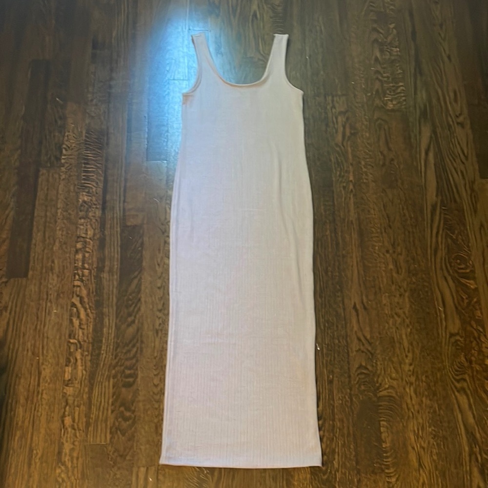 Knit dress- silver/ very light purple (M)
